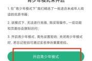 手机青少年模式设置指南（如何为青少年正确设置手机青少年模式）