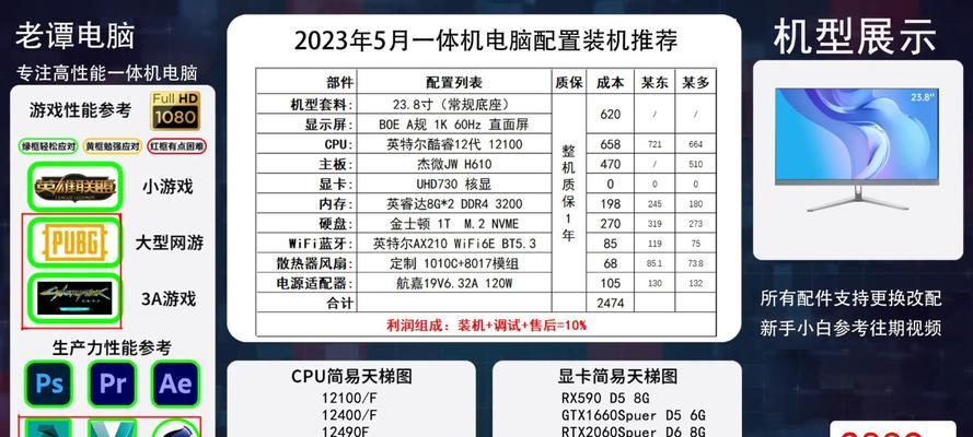 2023年电脑组装机配置单及价格是多少？如何选择合适的配置？